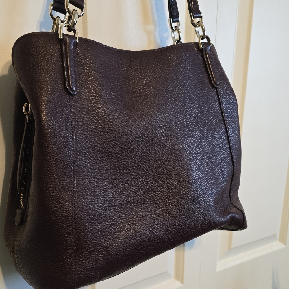 Kate Spade Dark Plum Wine Leather Shoulder Bag - Picture 5 of 9
